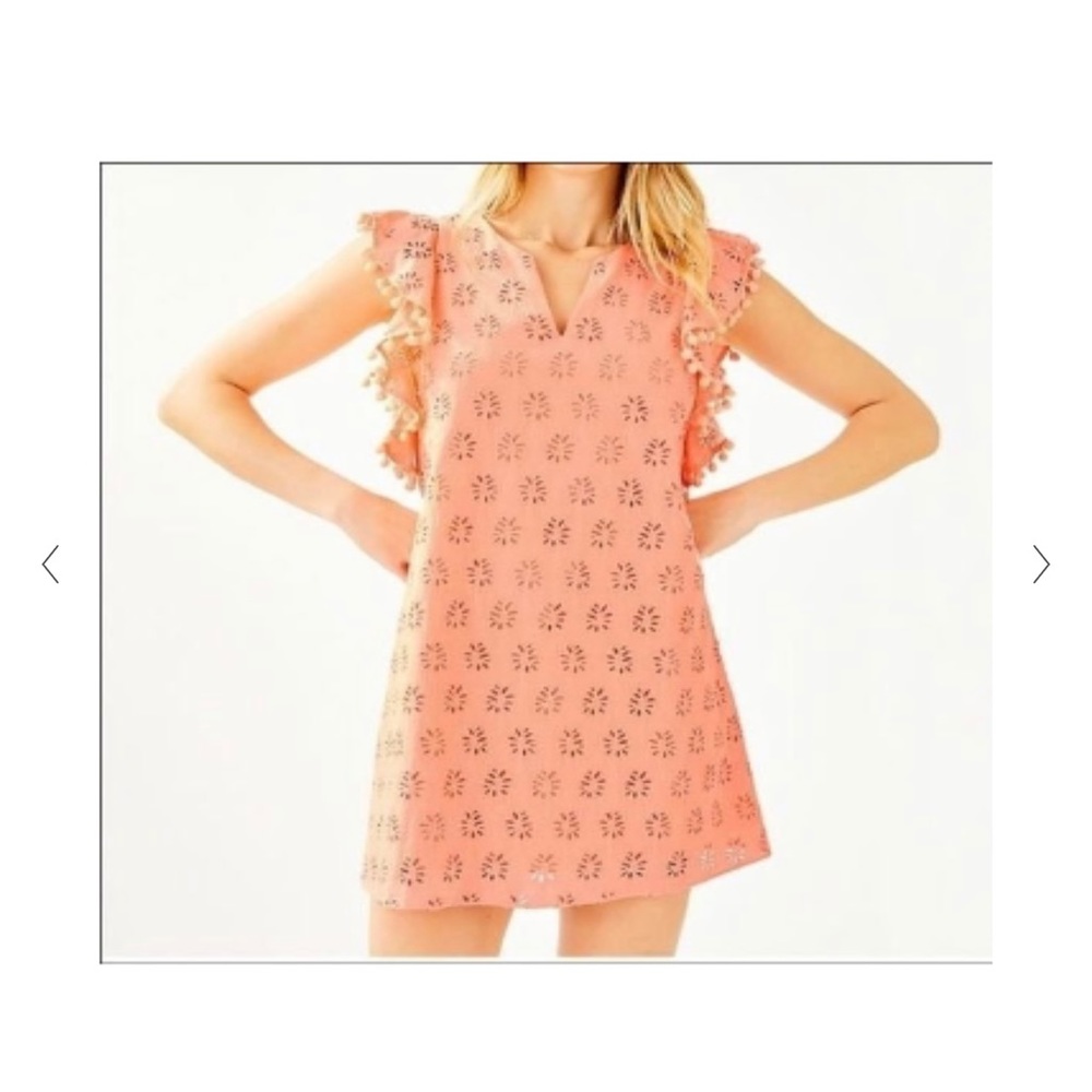 Lilly Pulitzer Astana Eyelet peach dress